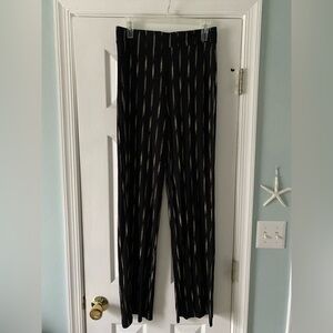 H&M Black and Cream Stretch Patterned Pants